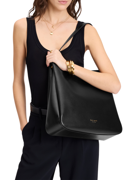 kate spade new york Grace Large Leather Hobo Bag - view 2, Black