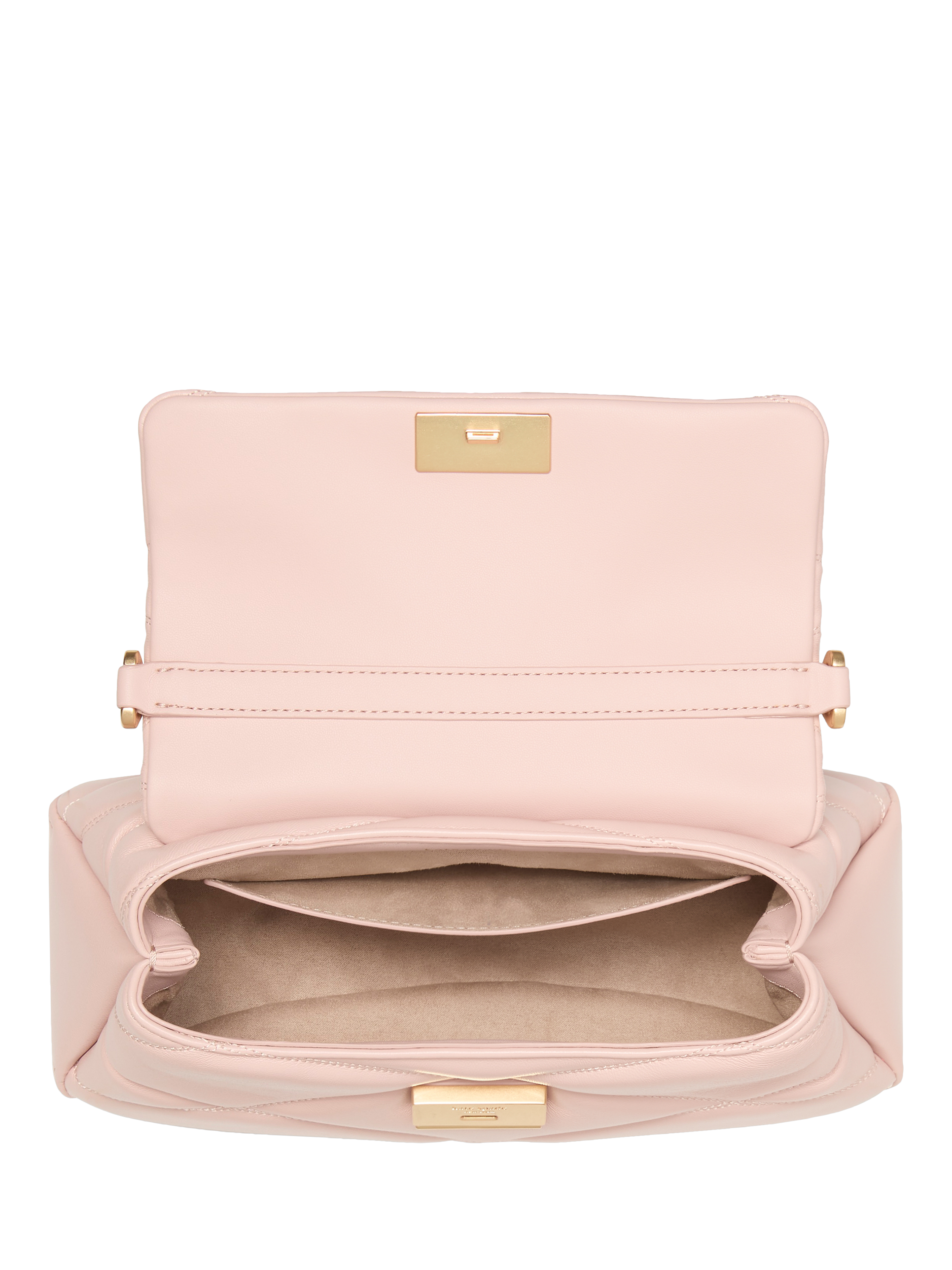 Product image 3 of 5, which shows kate spade new york Grace Quilted Leather Small Top Handle Bag, Pink