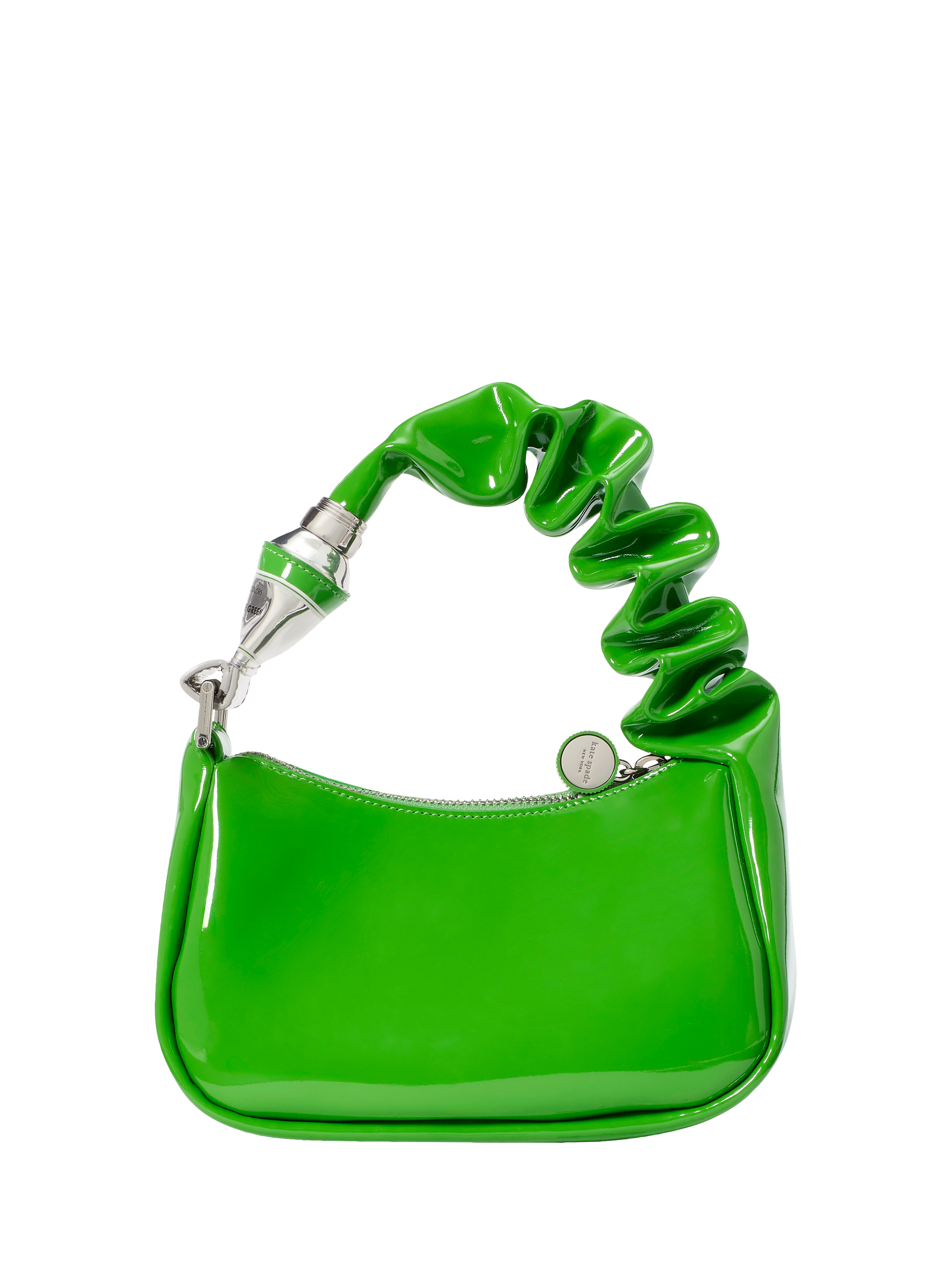 Product image 4 of 5, which shows kate spade new york Squeeze Patent Grab Bag, Green