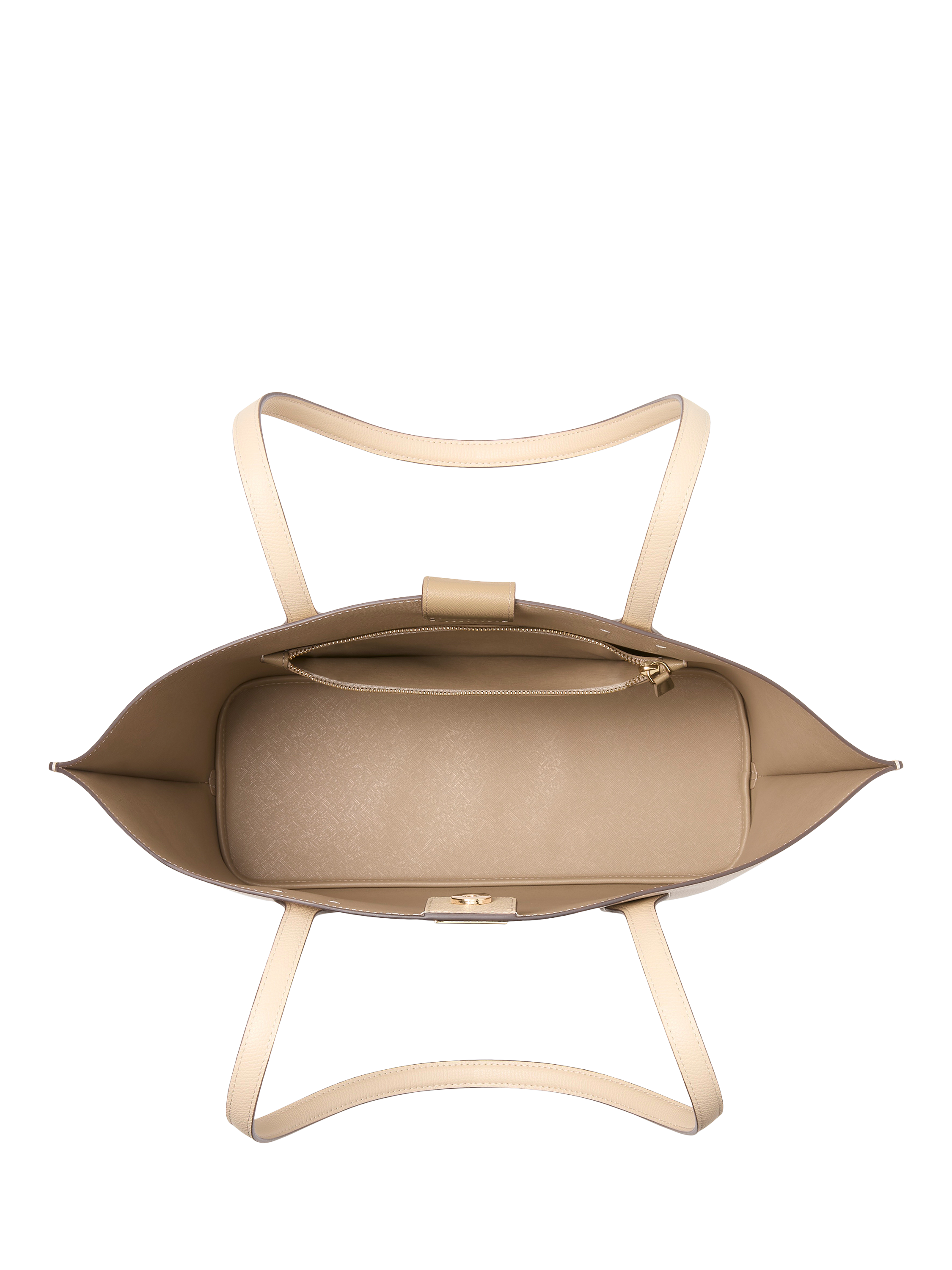 Product image 3 of 4, which shows kate spade new york Suite Leather Large Tote Bag, Cream