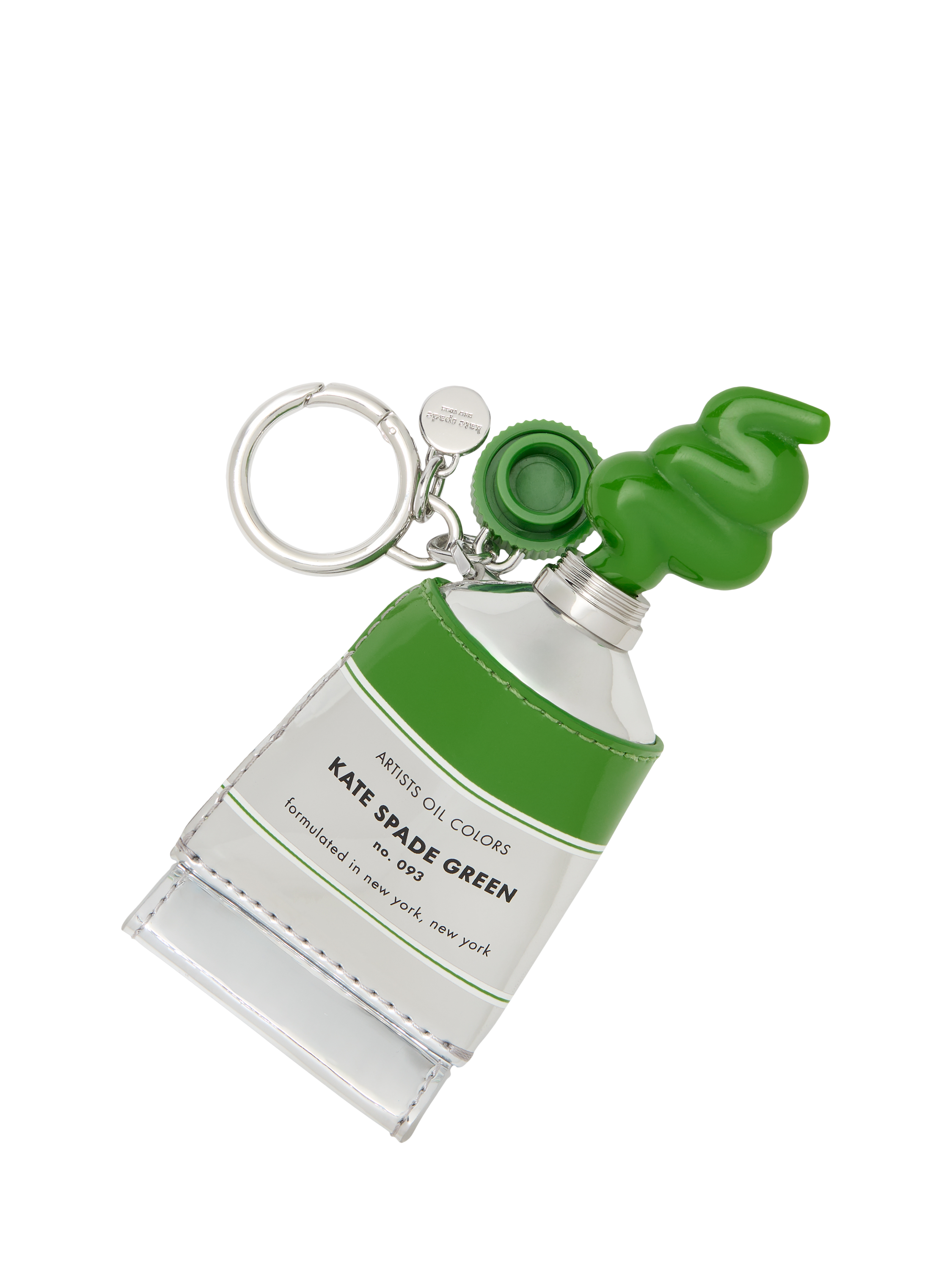 kate spade new york Squeeze Key Charm, Silver/Green