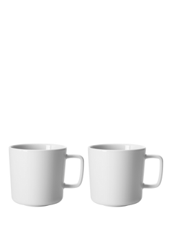 LSA International Collective Porcelain Mug, Set of 2, 370ml, White, White