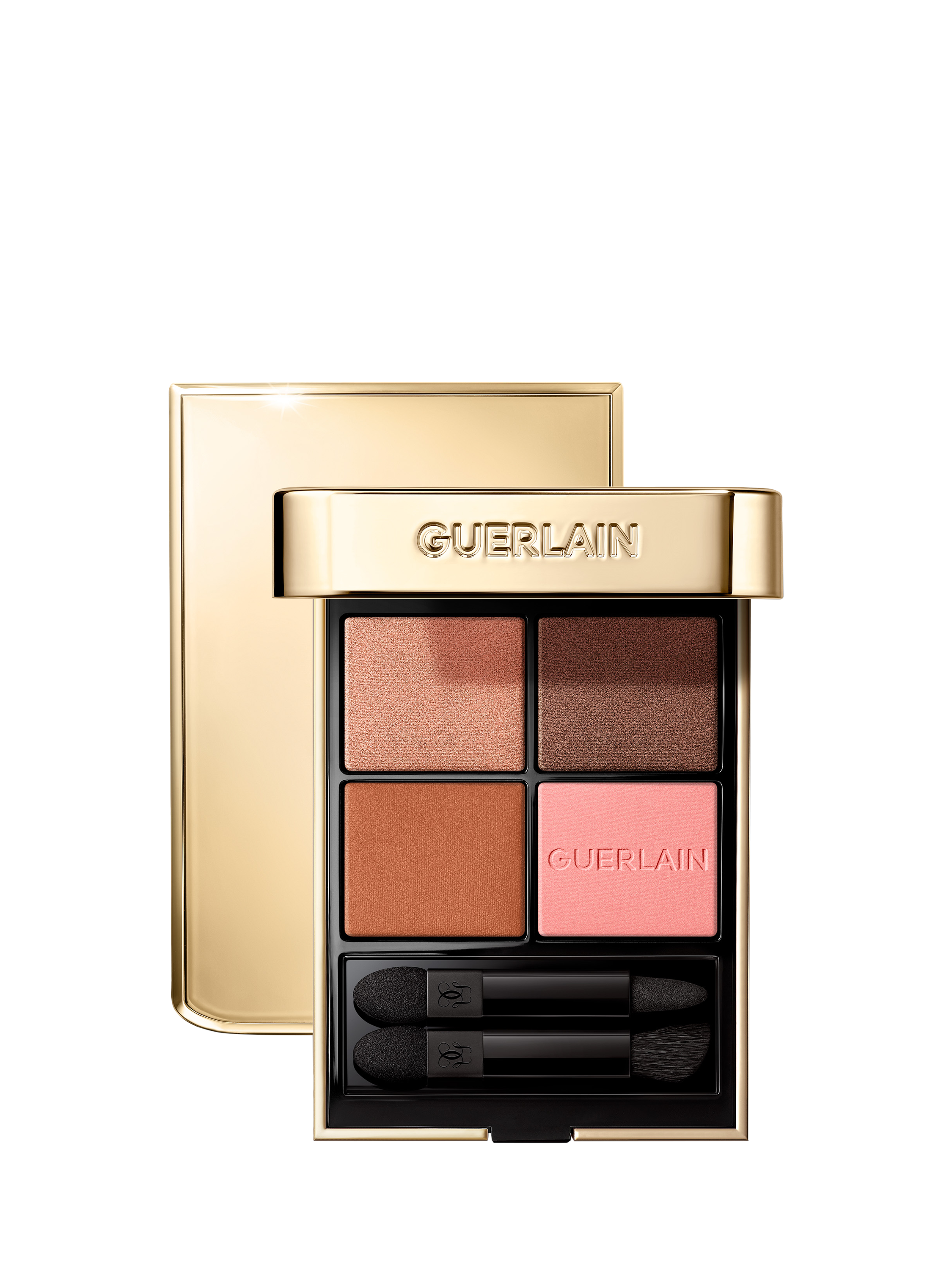 Product image 1 of 7, which shows Guerlain Ombres G Eyeshadow Quad,129 Honey Amber