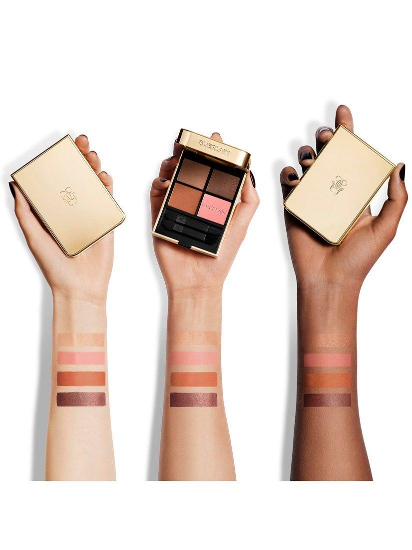 Product image 6 of 7, which shows Guerlain Ombres G Eyeshadow Quad,129 Honey Amber