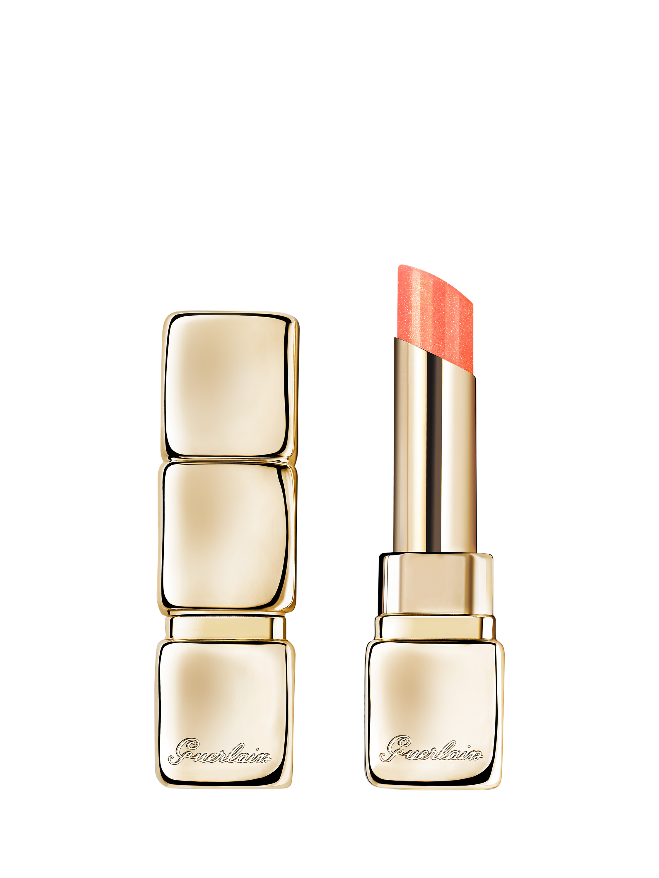 Product image 1 of 11, which shows Guerlain Kiss Kiss Bee Glow 98% Natural-Origin Honey Tint Balm Pearly, 389 Pearly Peach