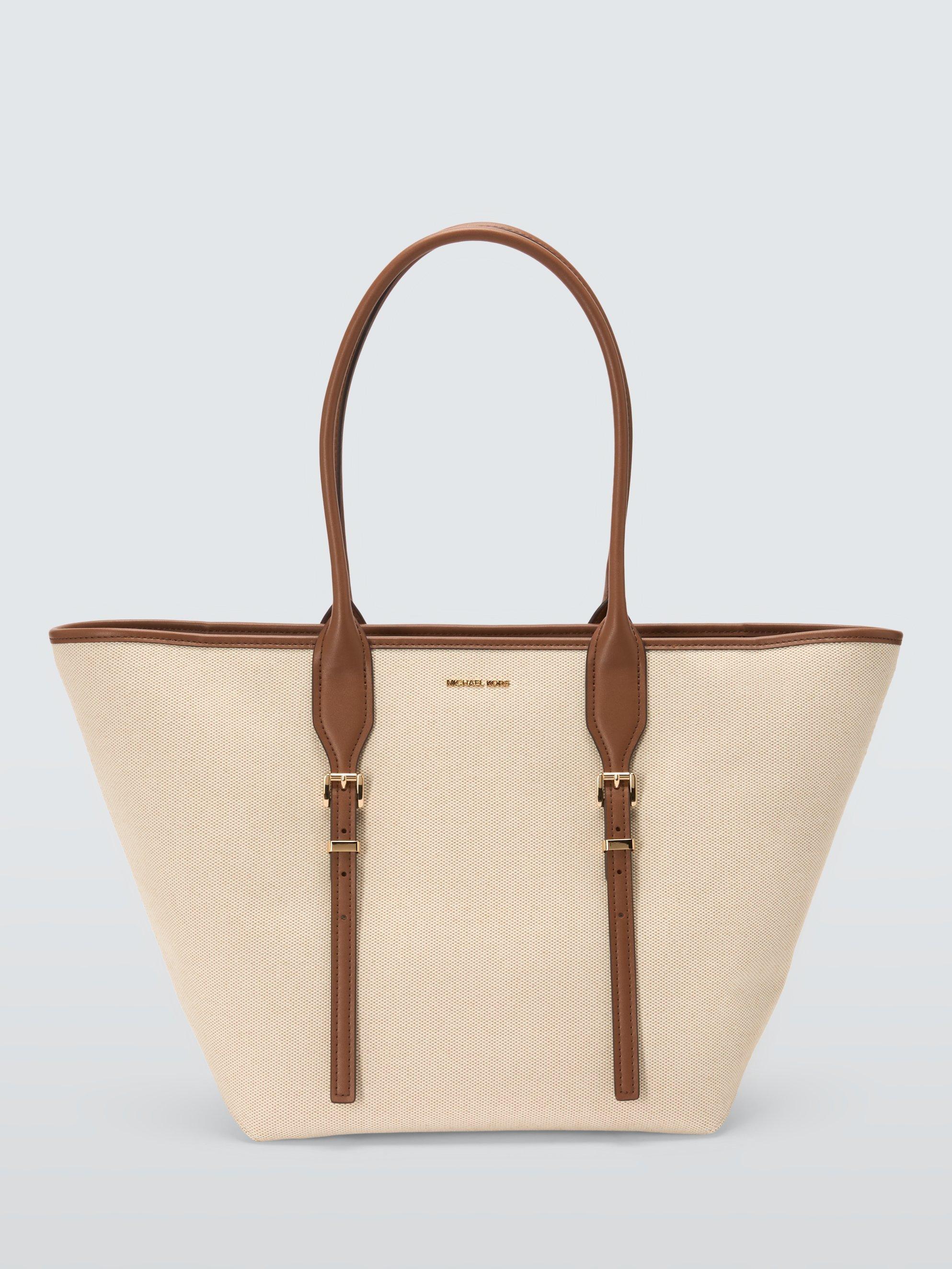 Product image 1 of 6, which shows Michael Kors Moore Luggage Tote Bag, Beige/Brown