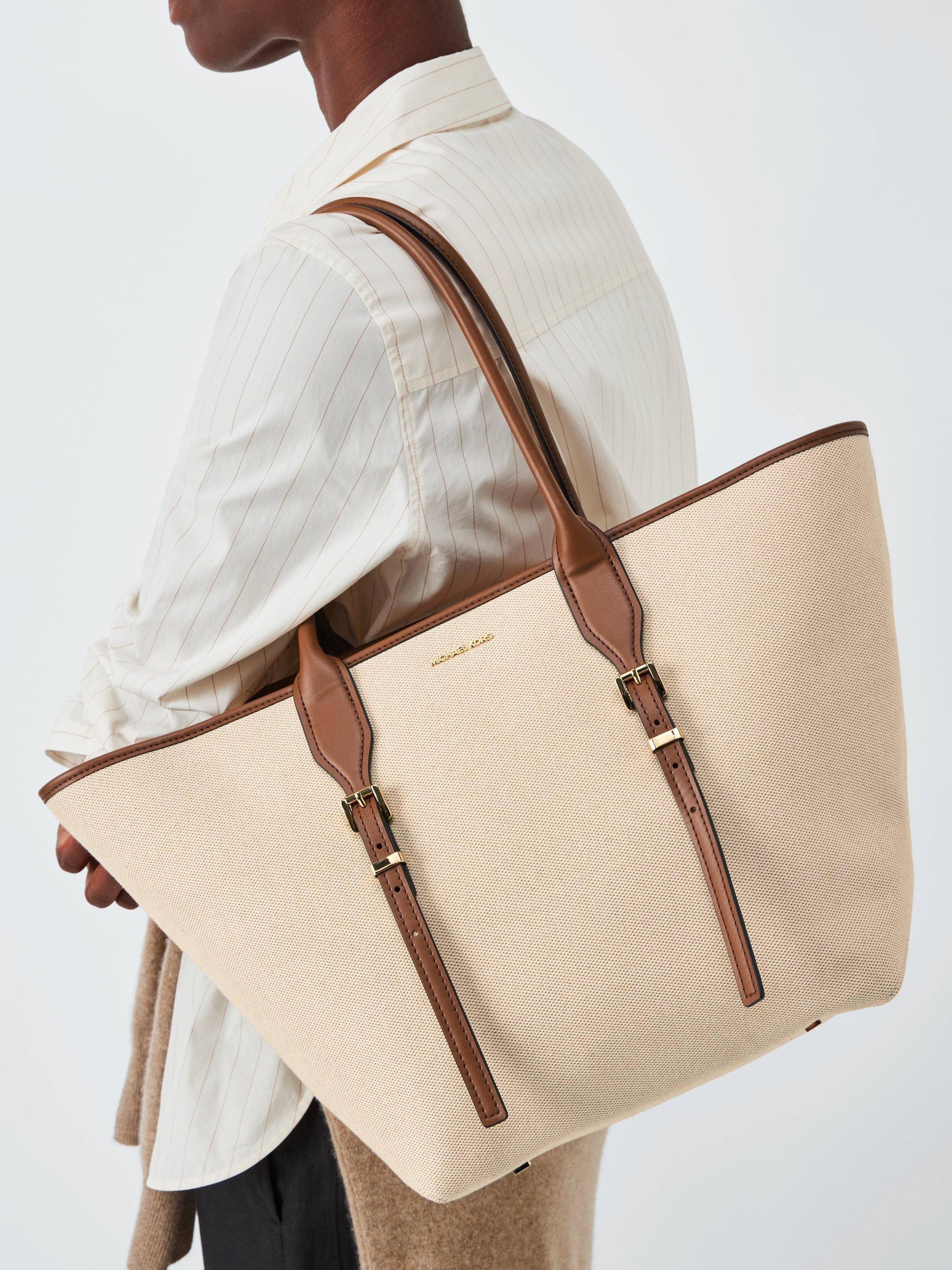 Product image 6 of 6, which shows Michael Kors Moore Luggage Tote Bag, Beige/Brown