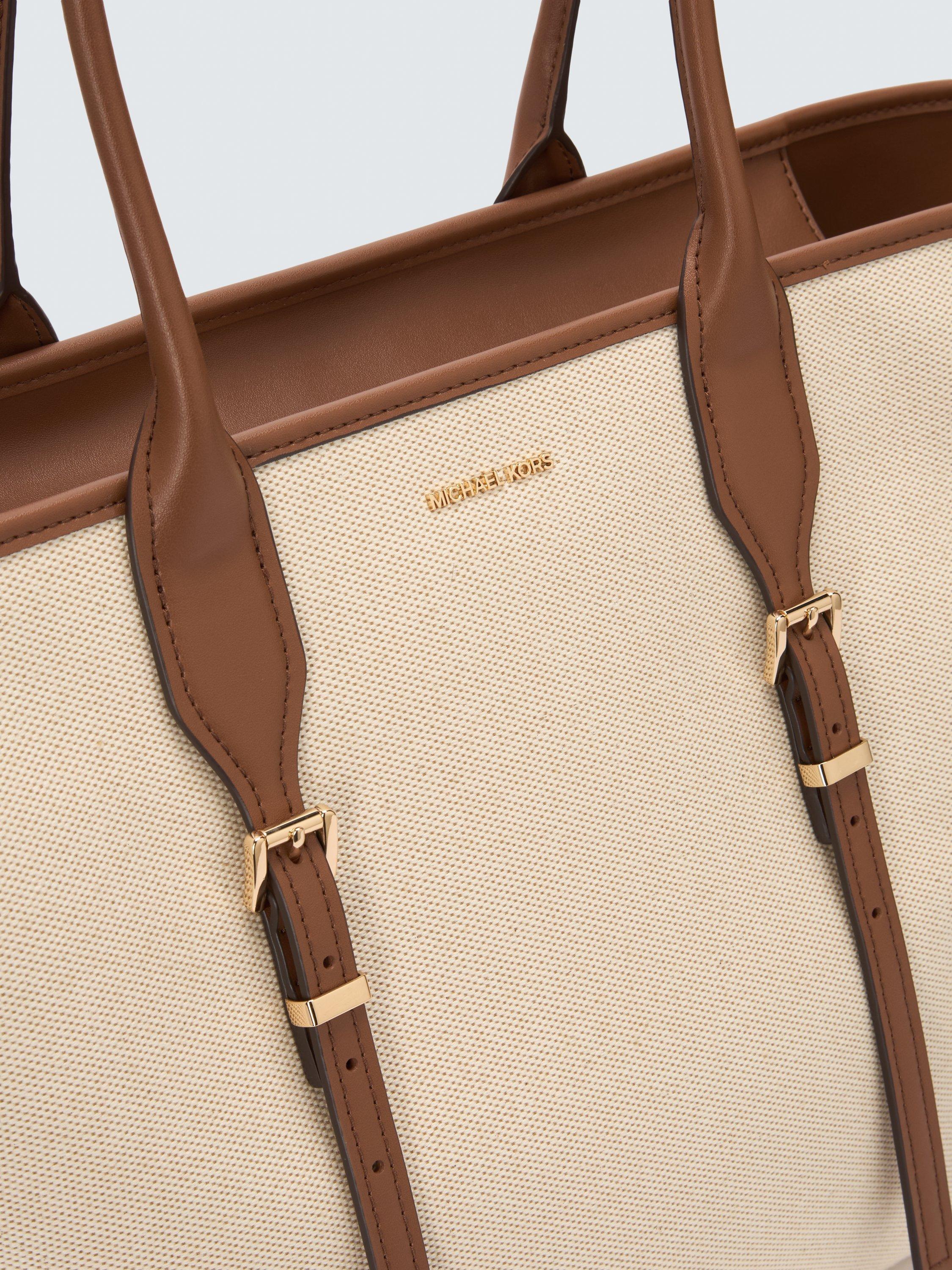 Product image 5 of 6, which shows Michael Kors Moore Luggage Tote Bag, Beige/Brown