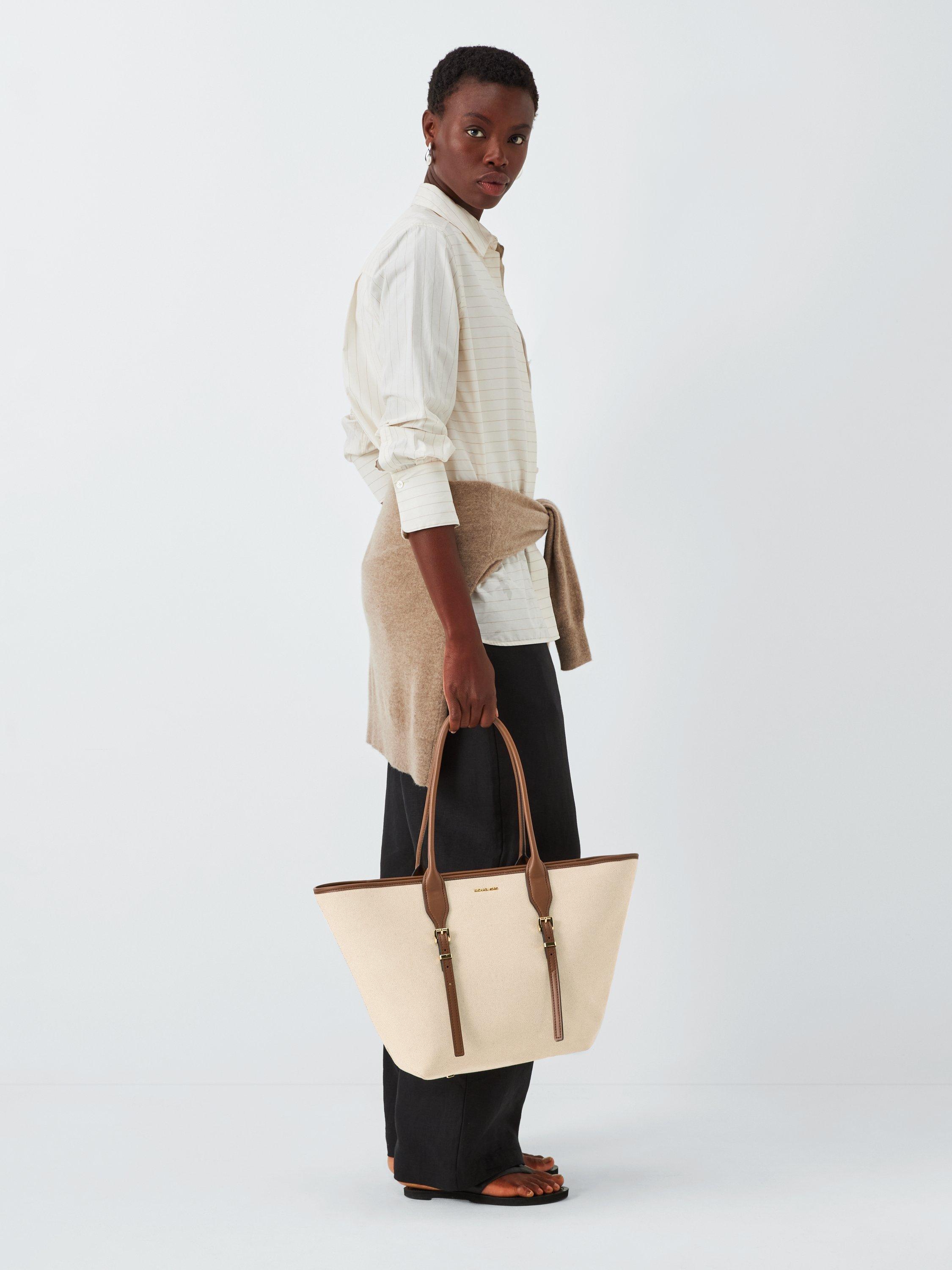 Product image 2 of 6, which shows Michael Kors Moore Luggage Tote Bag, Beige/Brown