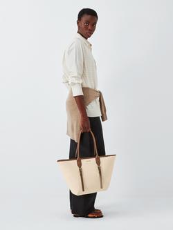 Michael Kors Moore Luggage Tote Bag, Beige/Brown - view 2, Beige/Brown