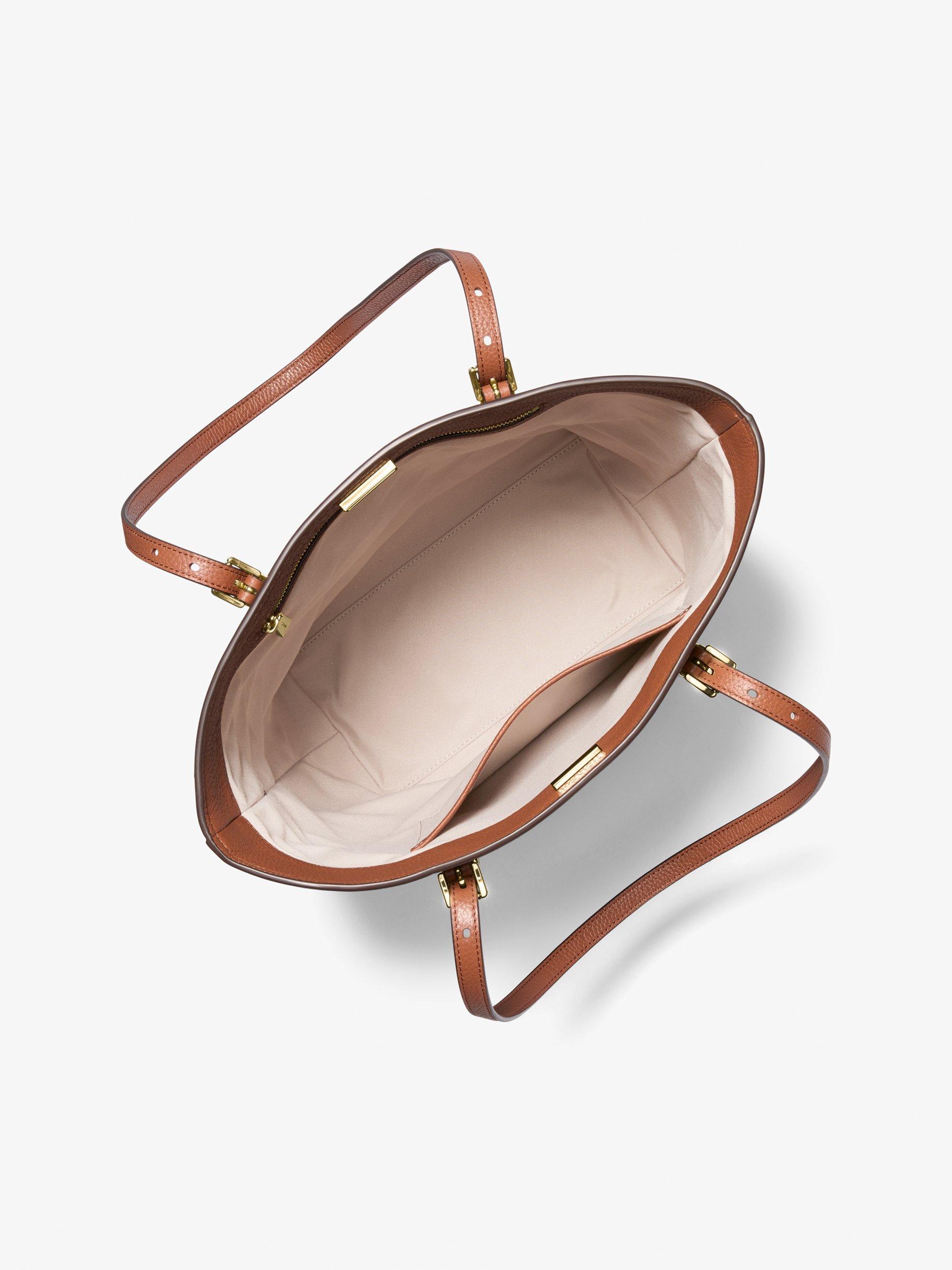 Product image 2 of 3, which shows Michael Kors Quinn Leather Tote Bag, Brown