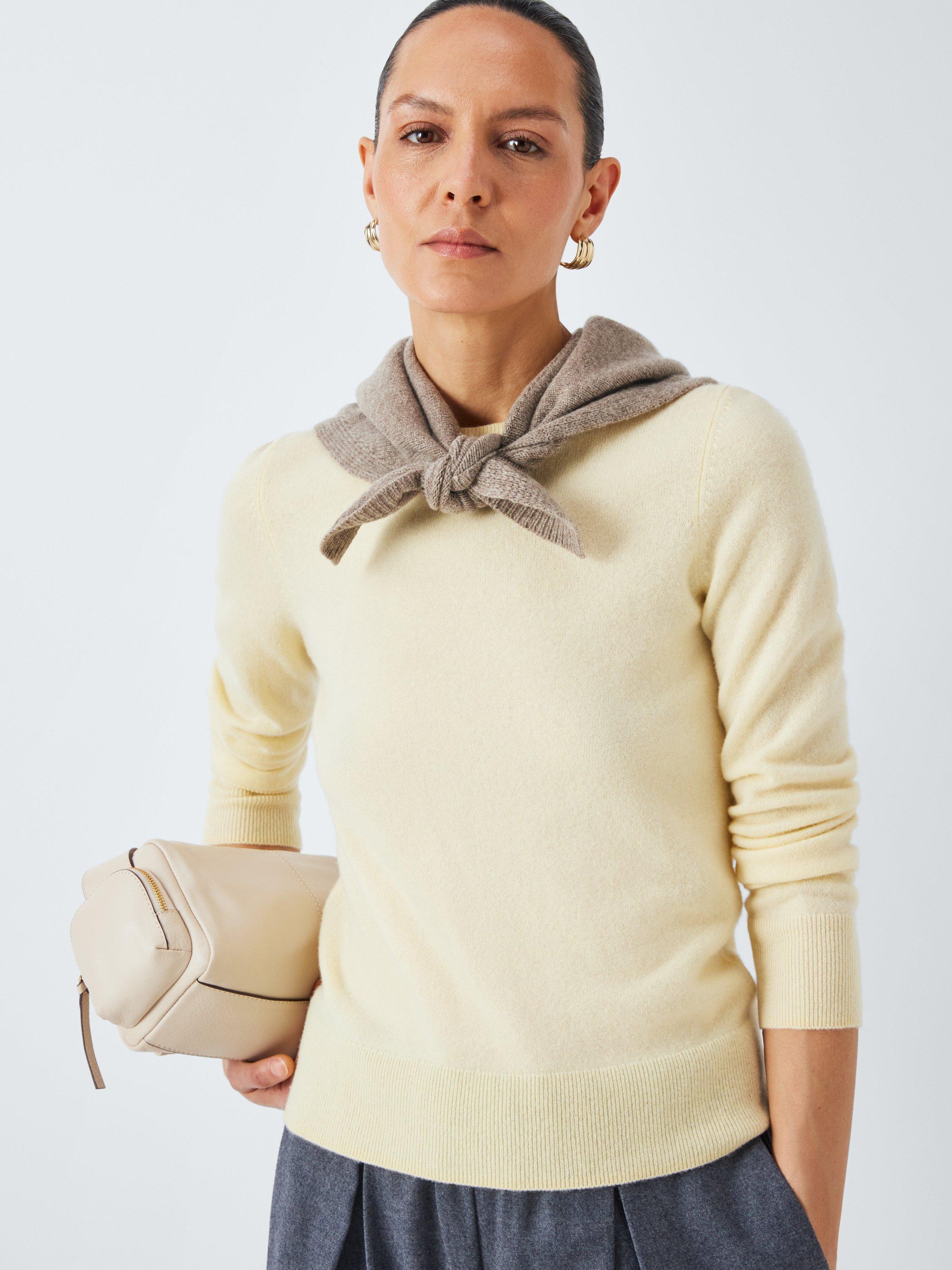Product image 1 of 5, which shows John Lewis Wool Blend Knit Bandana Scarf, Brown