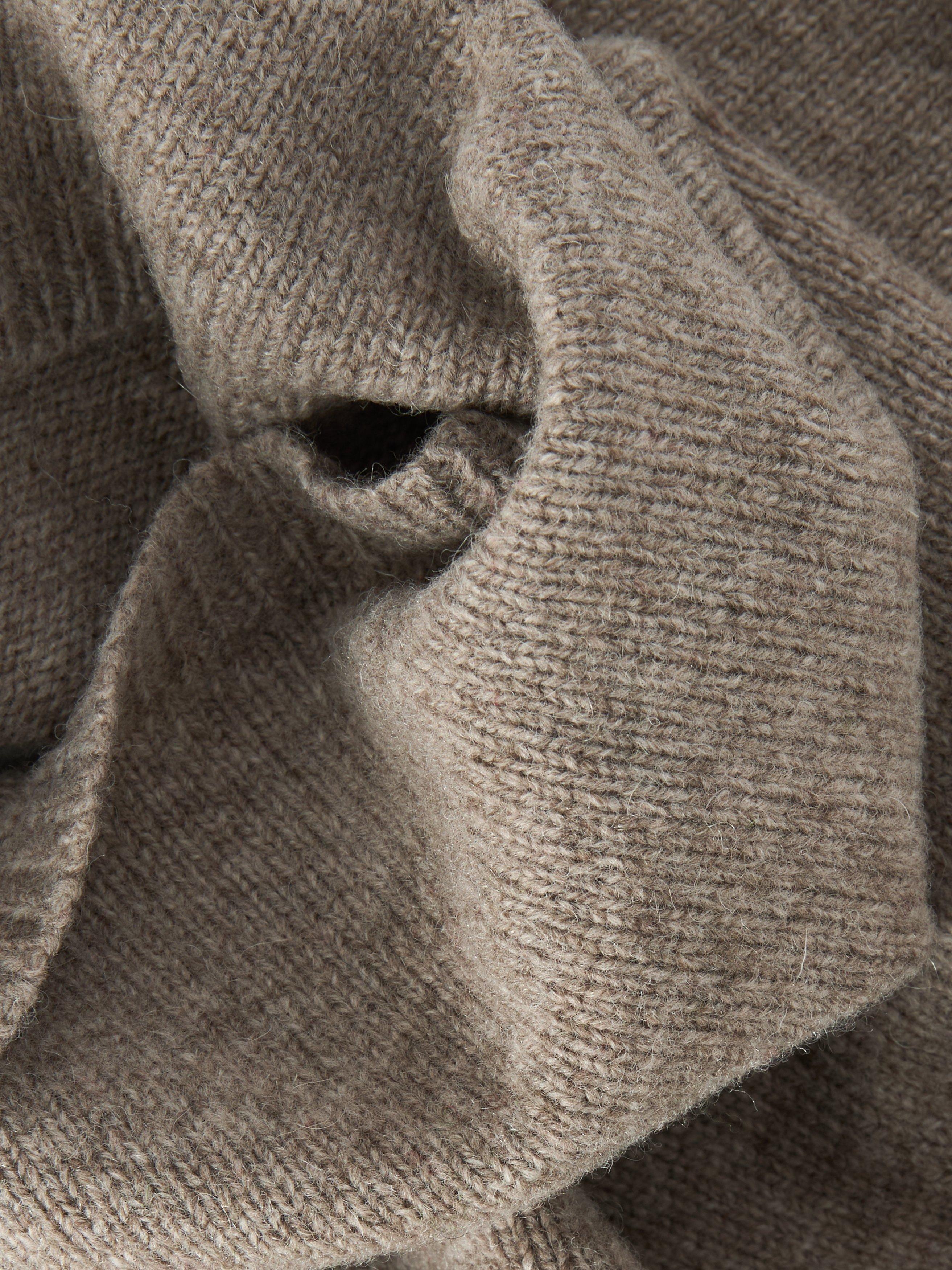 Product image 3 of 5, which shows John Lewis Wool Blend Knit Bandana Scarf, Brown