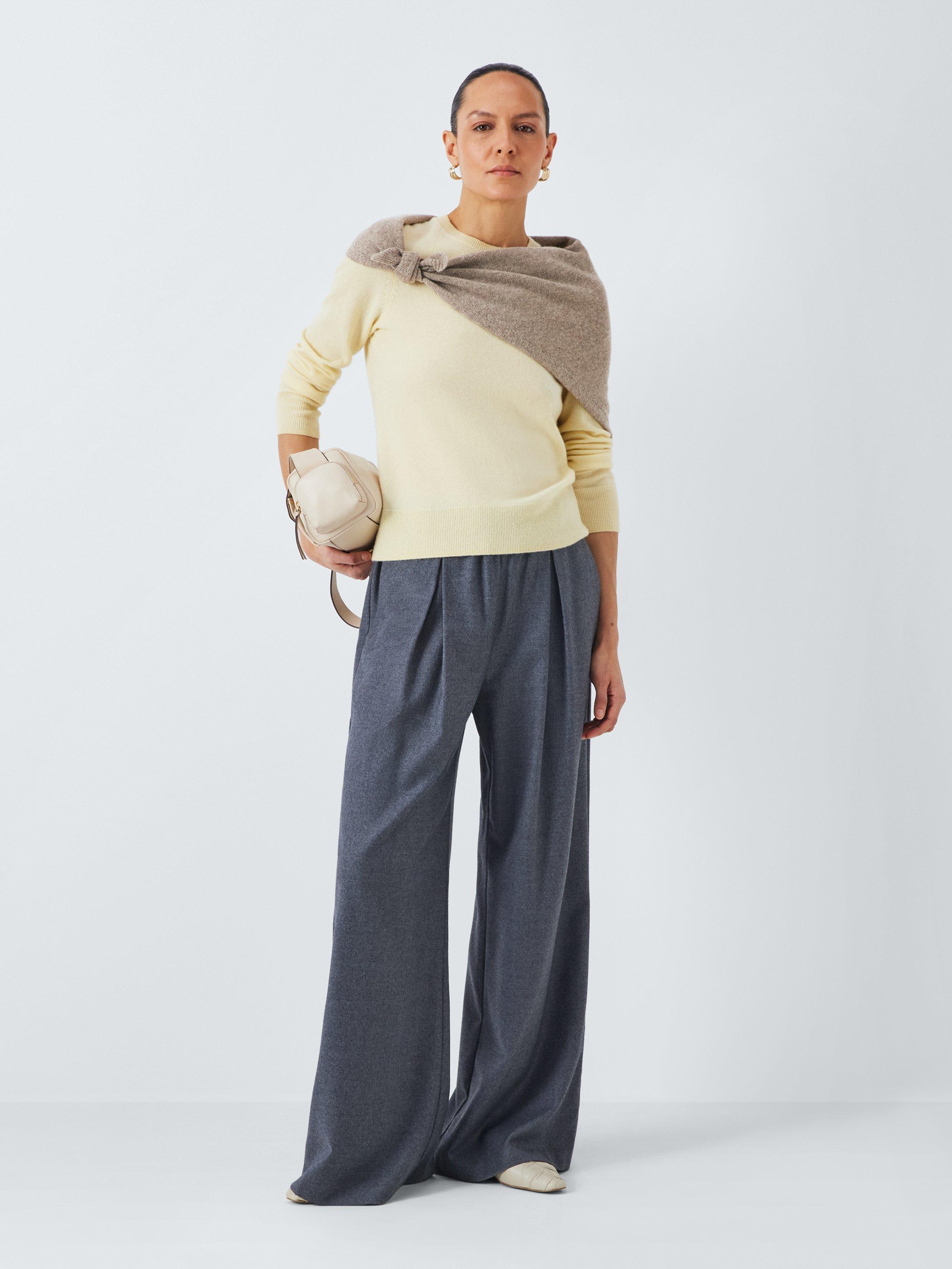 Product image 5 of 5, which shows John Lewis Wool Blend Knit Bandana Scarf, Brown