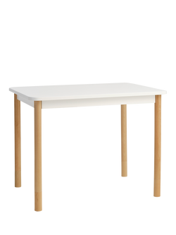 Great Little Trading Co Juniper Adjustable Table, White/Natural, White / Natural