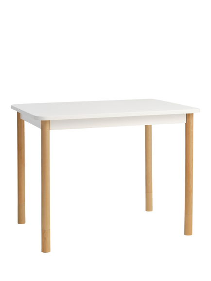 Great Little Trading Co Juniper Adjustable Table, White/Natural, White / Natural