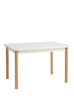 Great Little Trading Co Juniper Adjustable Table, White/Natural - view 2, White / Natural