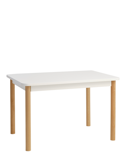 Great Little Trading Co Juniper Adjustable Table, White/Natural - view 2, White / Natural