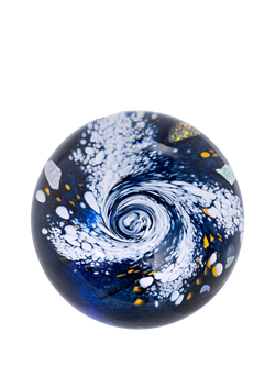 Caithness Glass Abstract Space Milky Way Paperweight, Blue - view 2, 