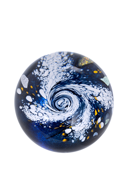 Caithness Glass Abstract Space Milky Way Paperweight, Blue - view 2, 