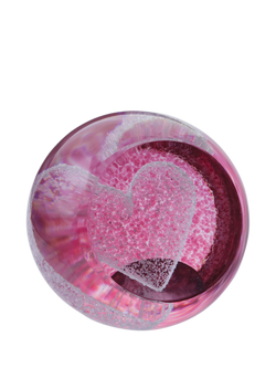 Caithness Glass Heart Paperweight, Ruby, 