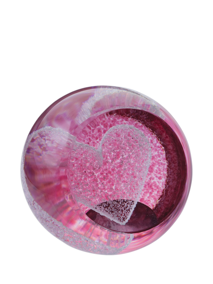 Caithness Glass Heart Paperweight, Ruby, 