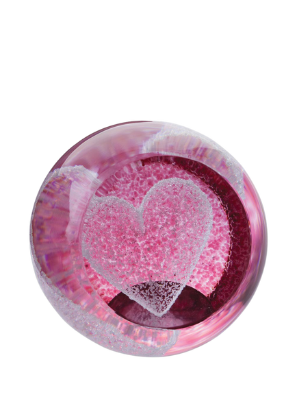 Caithness Glass Heart Paperweight, Ruby - view 2, 