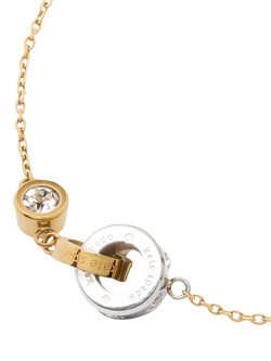 kate spade new york Cubic Zirconia Interlink Chain Bracelet, Clear/Two Tone - view 2, Clear/Two Tone