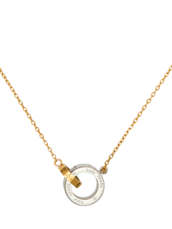 kate spade new york Cubic Zirconia Interlink Pendant Necklace, Clear/Two Tone, Clear/Two Tone