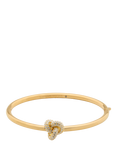 kate spade new york Double Knot Pave Bangle, Clear/Gold