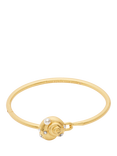 kate spade new york Shell Cubic Zirconia Bangle, Clear/Gold