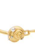 kate spade new york Shell Cubic Zirconia Bangle, Clear/Gold