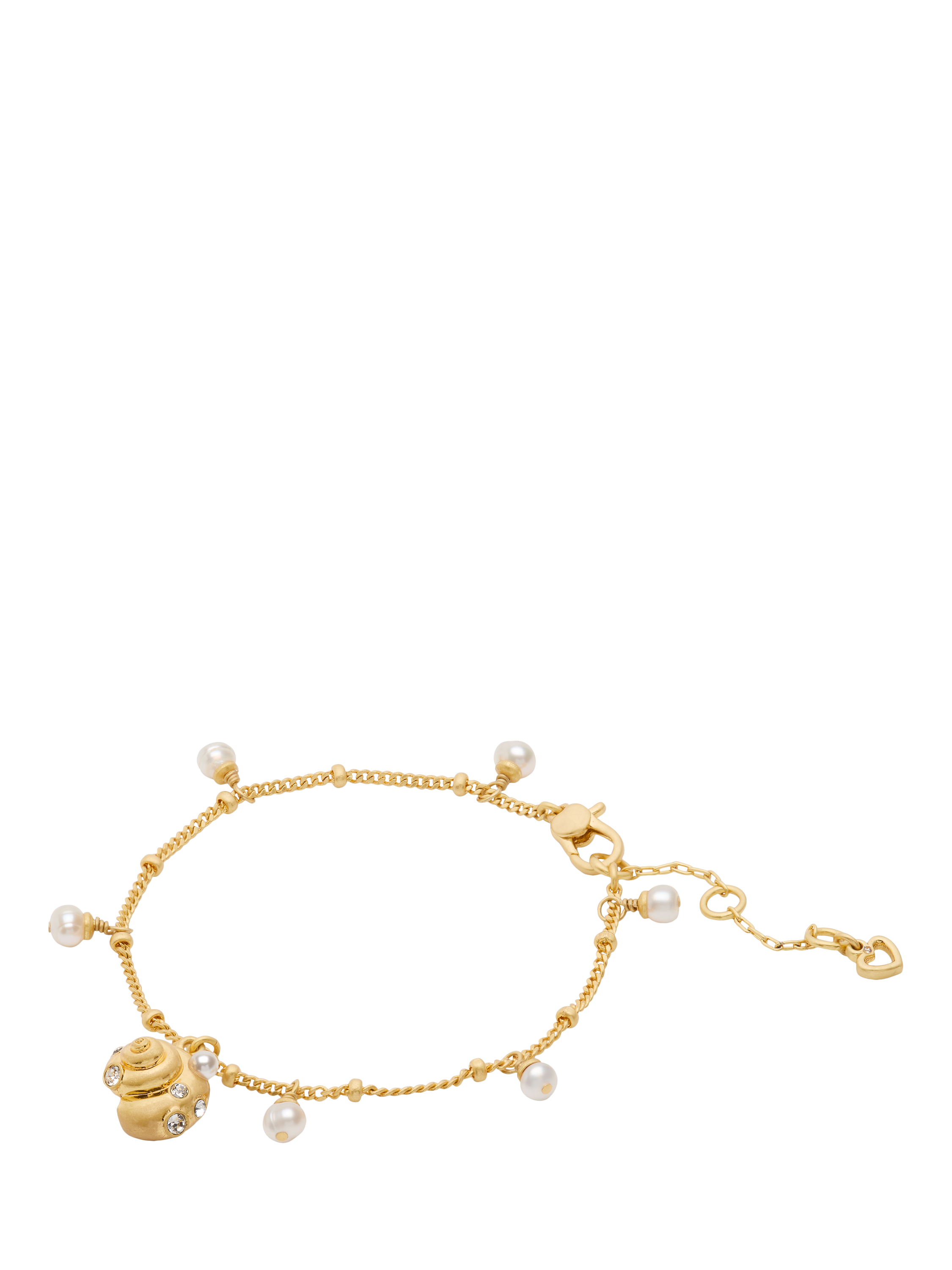 kate spade new york Shell Pearl Bracelet, Clear/Gold