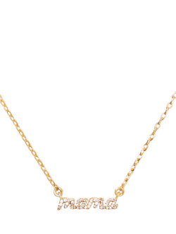kate spade new york Mama Necklace, Gold, Clear/Gold