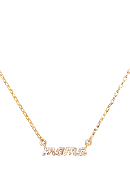 kate spade new york Mama Necklace, Gold, Clear/Gold