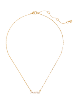 kate spade new york Mama Necklace, Gold - view 2, Clear/Gold