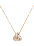 kate spade new york Double Knot Pave Necklace, Clear/Gold