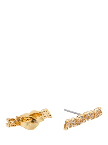 kate spade new york Mama Stud Earrings, Gold - view 2, Clear/Gold