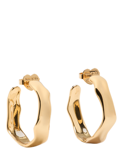 kate spade new york Sculptural Hoop Earrings, Gold, Gold