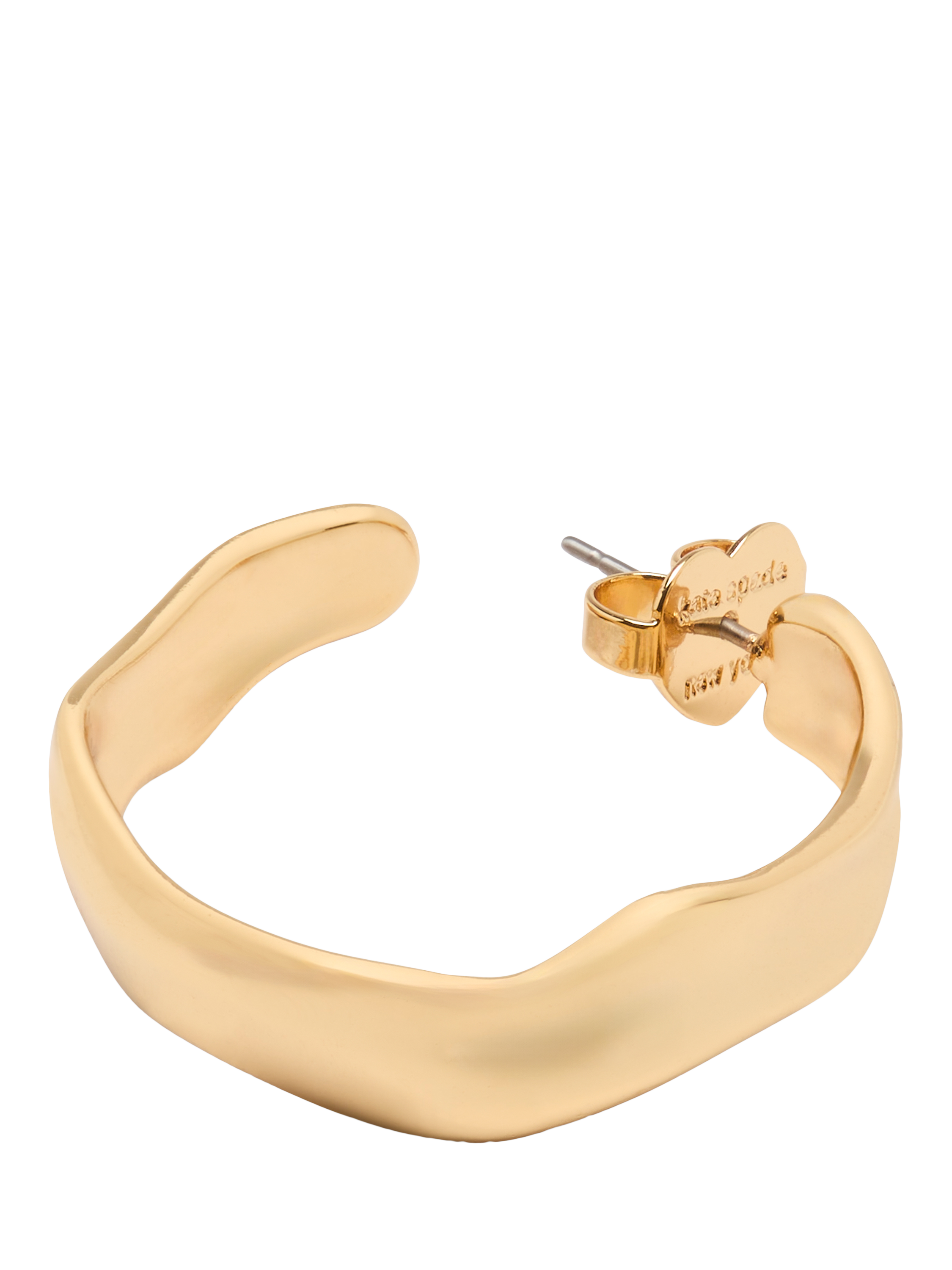 Product image 2 of 3, which shows kate spade new york Sculptural Hoop Earrings, Gold