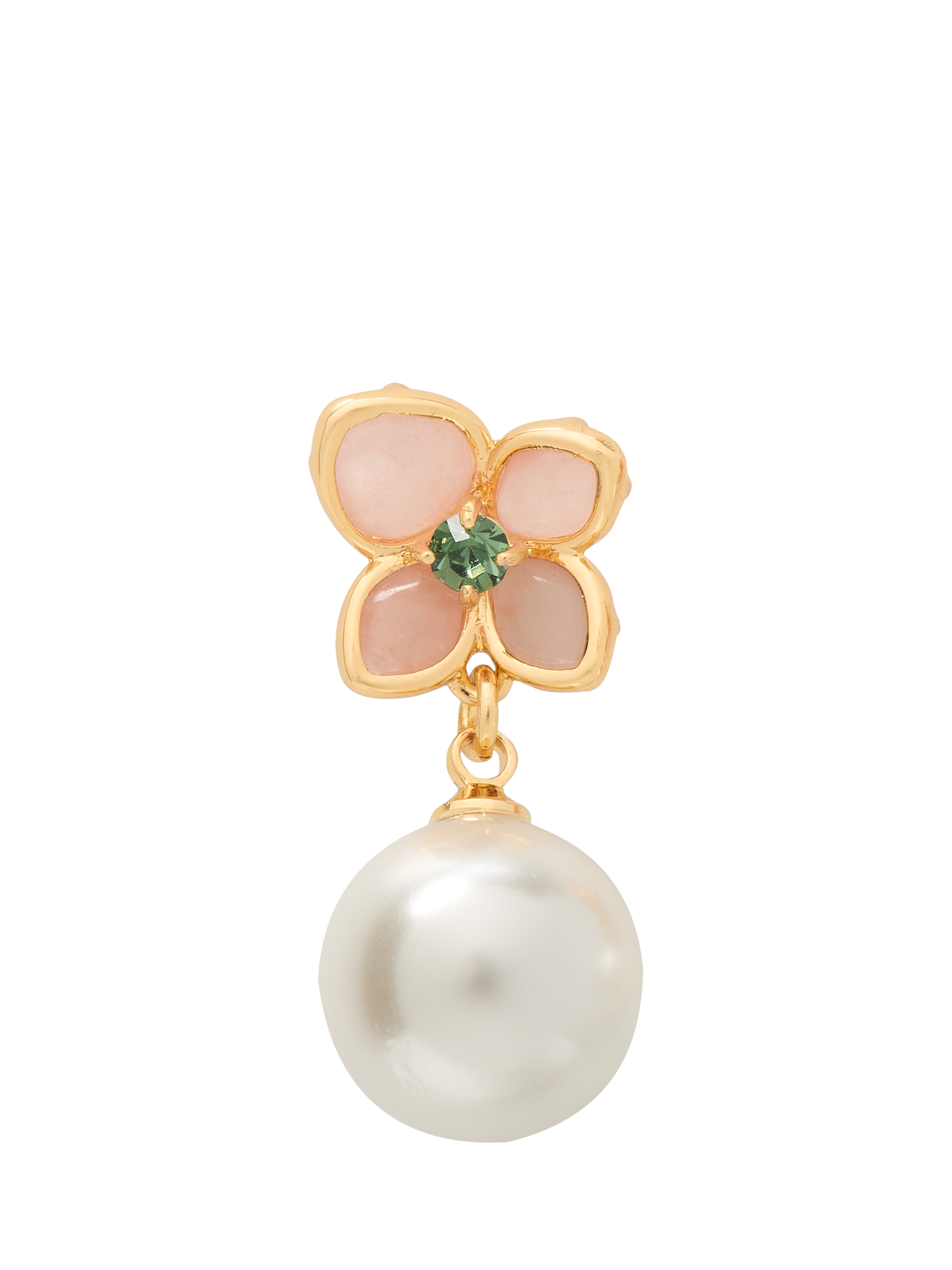 Product image 2 of 3, which shows kate spade new york Pastel Petals Stud Drop Earrings, Gold
