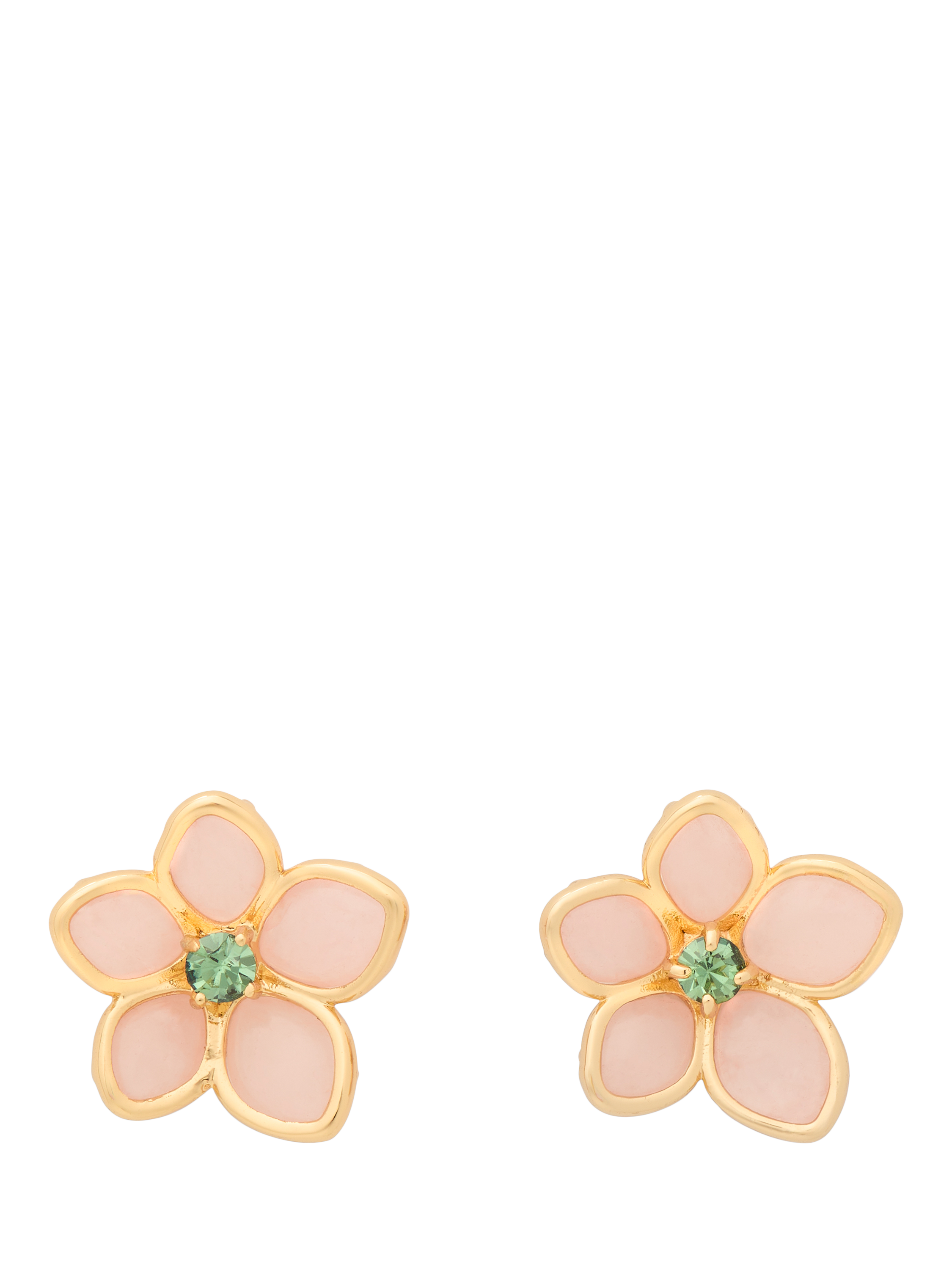 Product image 1 of 3, which shows kate spade new york Pastel Petals Flower Stud Earrings, Gold