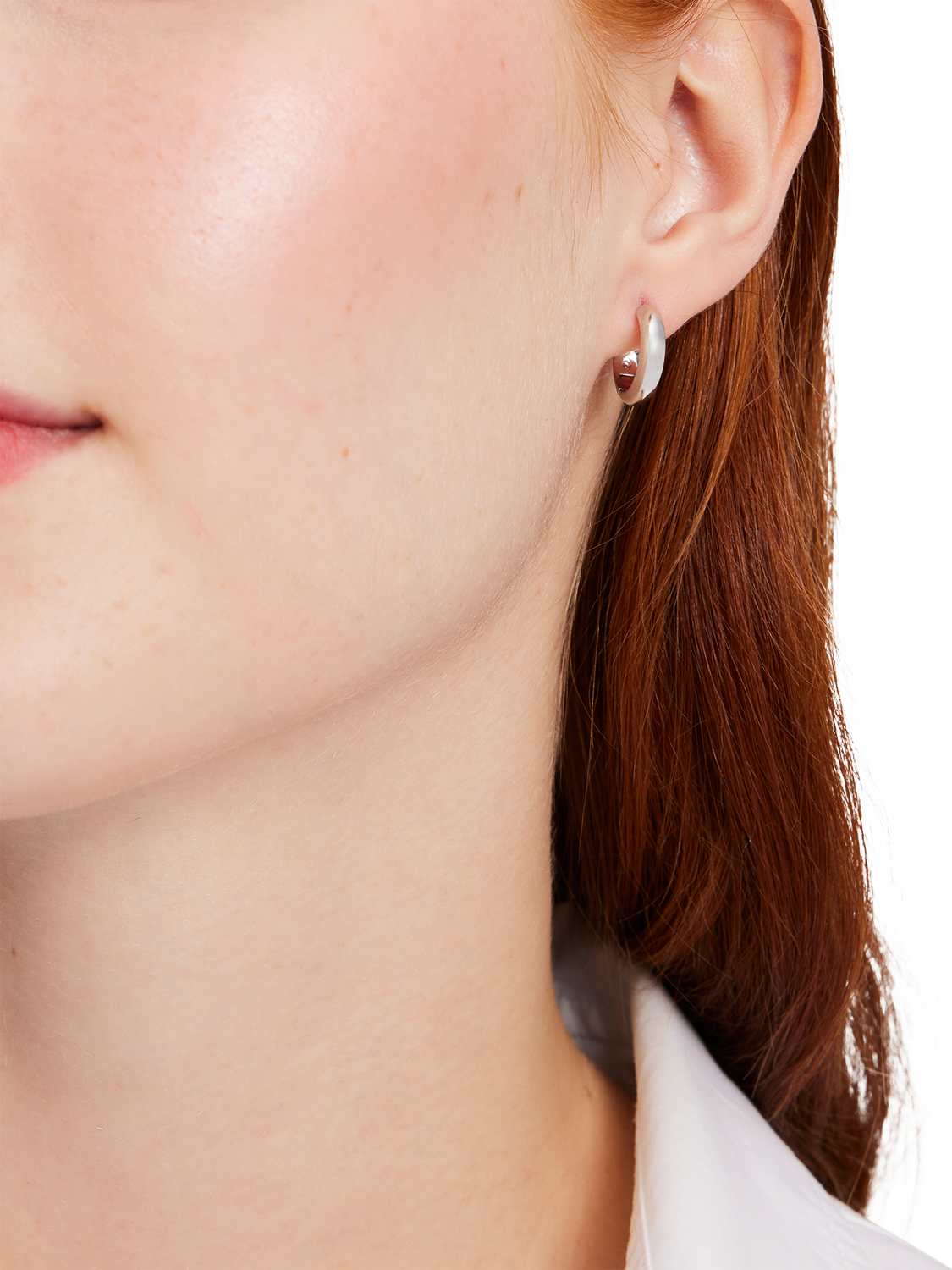 Product image 4 of 4, which shows kate spade new york's Brilliant Statements Huggie Hoop Earrings, Silver
