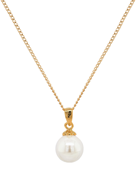 Ivory & Co. Pearl Drop Pendant Necklace, Gold, Gold