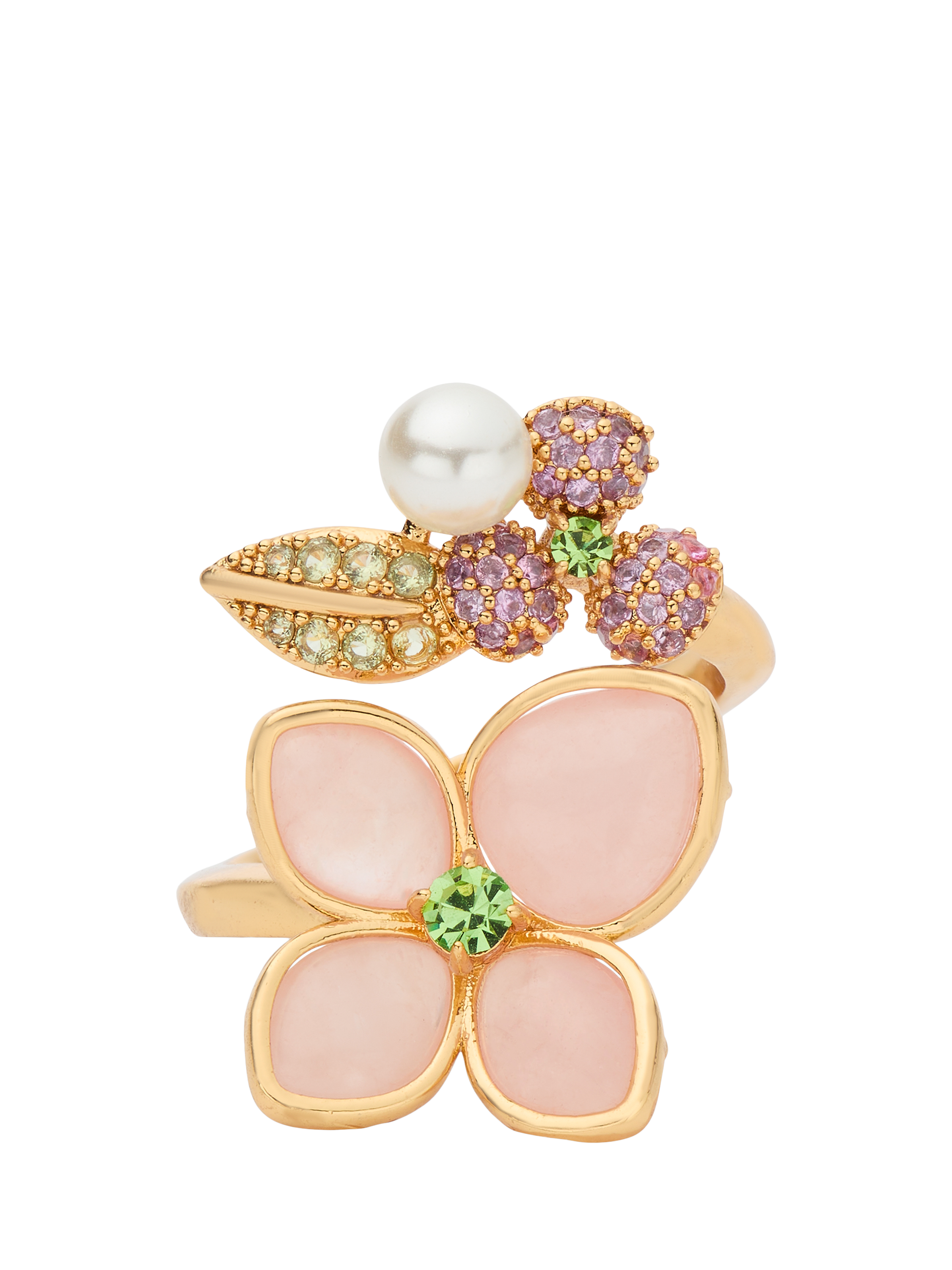 kate spade new york Pastel Petals Open Cluster Ring, Gold, Size J