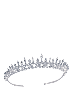 Ivory & Co. Crystal Crown Tiara, Silver, Silver