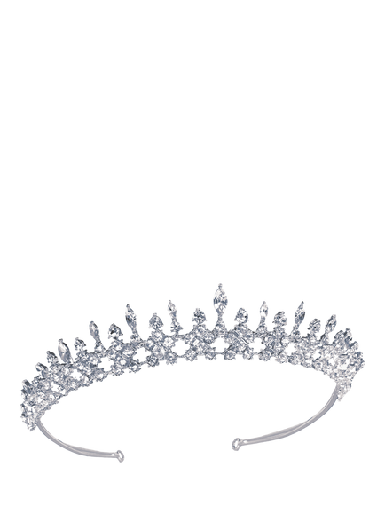 Ivory & Co. Crystal Crown Tiara, Silver, Silver