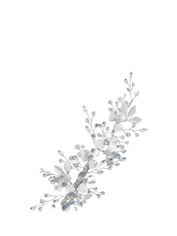 Ivory & Co. Crystal Floral Hair Clip, Silver, Silver