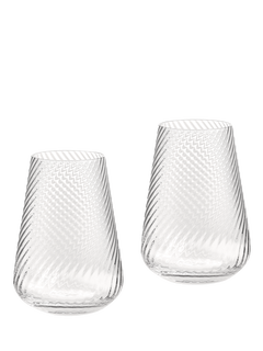 Vera Wang Swirl Crystal Glass Highball, Set of 2, 440ml, Clear
