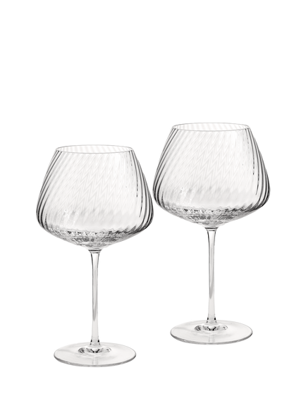Vera Wang Swirl Crystal Red Wine Glass, Set of 2, 690ml, Clear, Clear